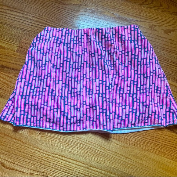 Lilly Pulitzer skort Madison mandevilla pink slathouse stripe size small - Picture 2 of 6